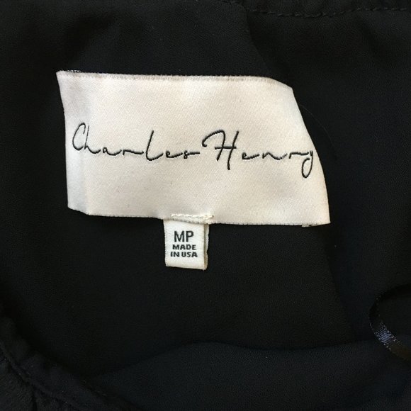 Charles Henry Black One Shoulder Ruffle Dress MP - Picture 5 of 10